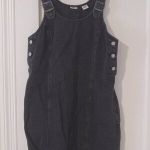 Black denim Levi's overall jumper dress